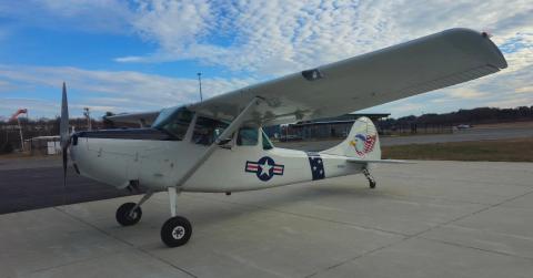 Birddog parked on ramp